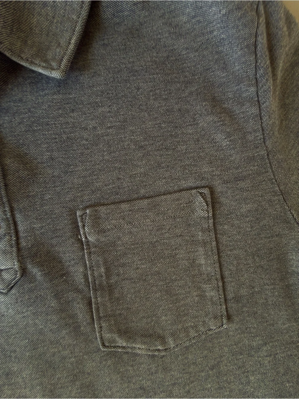 Banana Republic Gray Short-Sleeve Polo with Chest Pocket